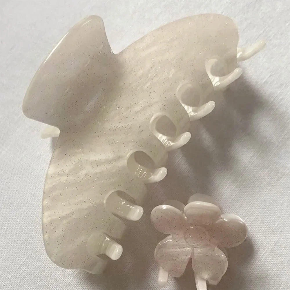 Personalized Letter Hair Clip - Handmade Custom Name Hair Claw Barrette with Rhinestones, 10cm x 4cm (3.94 in x 1.57 in)