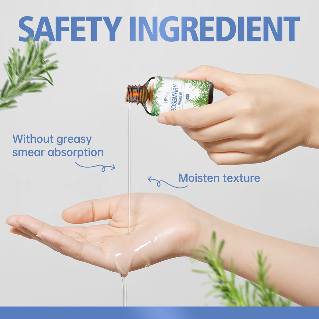 Rosemary Essential Oil for Hair & Scalp - Pure Oil for Scalp Massage, Hair Growth & Skin Care
