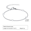 Silver Stainless Steel Chain Bracelet for Women - Layered Stackable Link Bracelet, Fashion Gift
