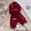 SENAIFEI Luxury Winter Wool Scarf for Women – Cashmere-Feel Pashmina Shawl Wrap, Thick Soft 30 x 200 cm (11.8 x 78.7 in)
