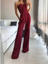 Women's Strapless Wide-Leg Jumpsuit Sleeveless High-Waist Full-Length Romper Elegant White Summer Party and Work Outfit