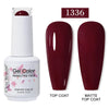 Red Semi-Permanent UV Gel Nail Polish 15ml (0.5 fl oz) Top & Base Hybrid