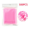 500/1000 Pack Colorful Crystal Eyelash Micro Brushes - Disposable Lash Cleaning & Makeup Remover Tools