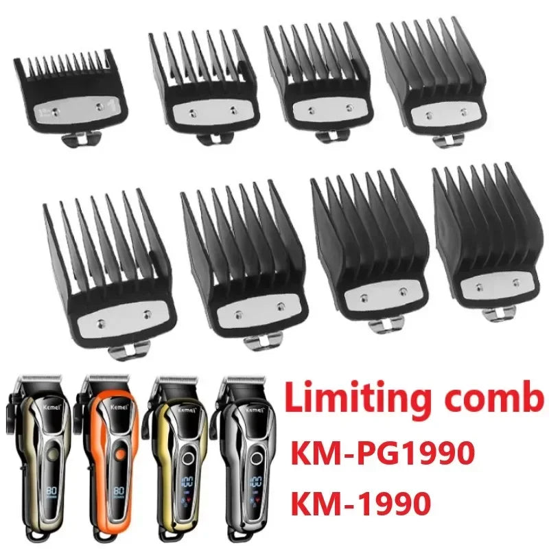 Kemei Rechargeable Cordless Hair Clipper, Professional Men's Trimmer with Limit Combs, 3-Hour Run Time