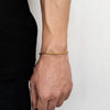 Twist Link Stainless Steel Chain Bracelet - Retro Gold Hip Hop Fashion for Men & Women