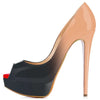 Women Platform Peep Toe Pumps 14cm (5.5 in) Thin Stiletto Patent Leather Party & Wedding Heels