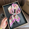 Luxury Horse Print Silk-Feel Square Scarf 70 x 70 cm (27.6 x 27.6 in) – Women's Neck, Hair, Foulard, Bandana
