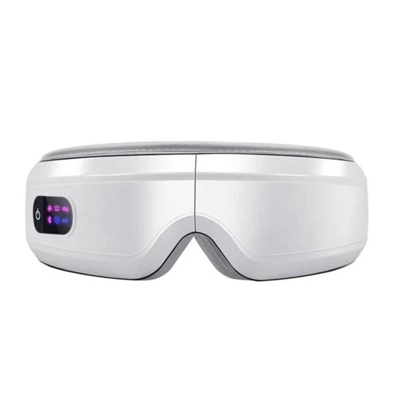 4D Heated Bluetooth Eye Massager — Smart Airbag Vibration, Rechargeable Foldable Eye Spa for Migraine Relief, Sleep & Relaxation