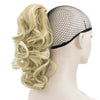 Soowee Short Curly Clip-In Ponytail Extension Black to Burgundy Synthetic Heat-Resistant Fiber