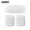 Sweatband Set — 1 Headband + 1 Pair Wristbands, Sweat-Absorbent Athletic Head & Wrist Bands for Workout Basketball Running Tennis