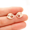 Cute Halloween Ghost Stud Earrings for Women – Stainless Steel Cartoon Minimalist Earrings (Black/Silver/Gold/Rose Gold)