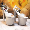 Gold Stiletto Platform Sandals for Women — 15cm / 17cm / 20cm High Heels (Pole Dance, Club, Catwalk)