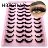 20 Pairs 3D Mink-Effect False Eyelashes Natural Long Full Strip Lashes (10–15 mm / 0.4–0.6 in) DIY Makeup Kit
