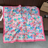 Polyester Satin-Look Square Scarf 70 x 70 cm (27.6 x 27.6 in), Cat Print Headscarf, Neck Wrap, Bandana for Women