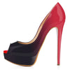 Women Platform Peep Toe Pumps 14cm (5.5 in) Thin Stiletto Patent Leather Party & Wedding Heels