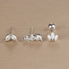 3-Pack 14K Gold-Plated Stainless Steel Crown Stud Earrings for Women with Crystal Zircon — Horse Eye Design