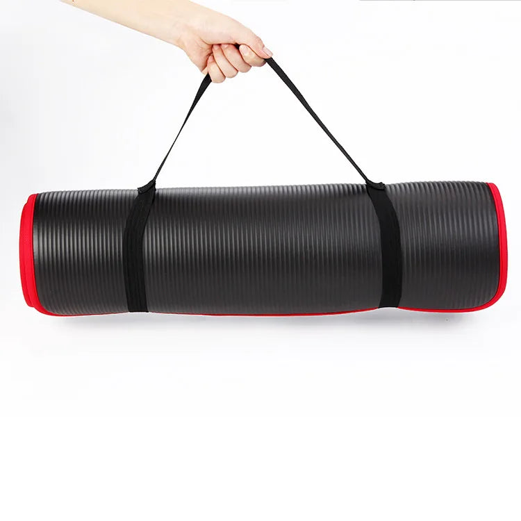 YECOKISO 10mm Extra Thick Yoga Mat - 72 x 24 in (183 x 61 cm) TPE Non-Slip Odor-Free Exercise & Pilates Mat with Carry Strap