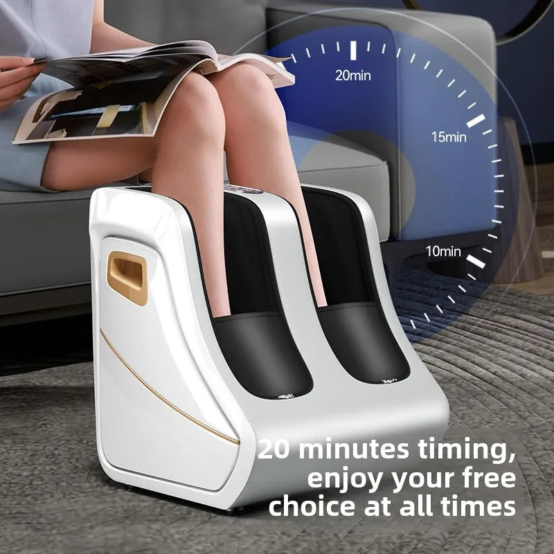 Foot & Calf Massager with Heat — Shiatsu Deep Kneading & Compression Therapy, Adjustable for Women & Men