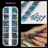 Mini Caviar Beads Nail Art 12-Grid Gold and Silver Micro Ball Charms 0.5–3mm (0.02–0.12in) with Magnetic Picker Pen