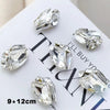 Clear Crystal Heart Nail Rhinestones 5-Pack – Transparent Glass Nail Art Gems DIY Charms