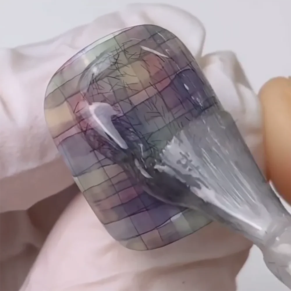 Plaid Nail Art Brush 0.5mm Fine Detail Brush for Tartan, Lines & Gel Acrylic Nails