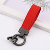 Personalized Suede Leather Keychain with Stainless Steel Buckle – Custom Logo/Name Car & Motorcycle Keyring, Unisex Gift