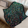 Twill Silk Square Scarf 90 x 90 cm (35.4 in) - Floral & Letter Print Women's Neck Kerchief Wrap
