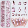 Mini Caviar Beads Nail Art 12-Grid Gold and Silver Micro Ball Charms 0.5–3mm (0.02–0.12in) with Magnetic Picker Pen