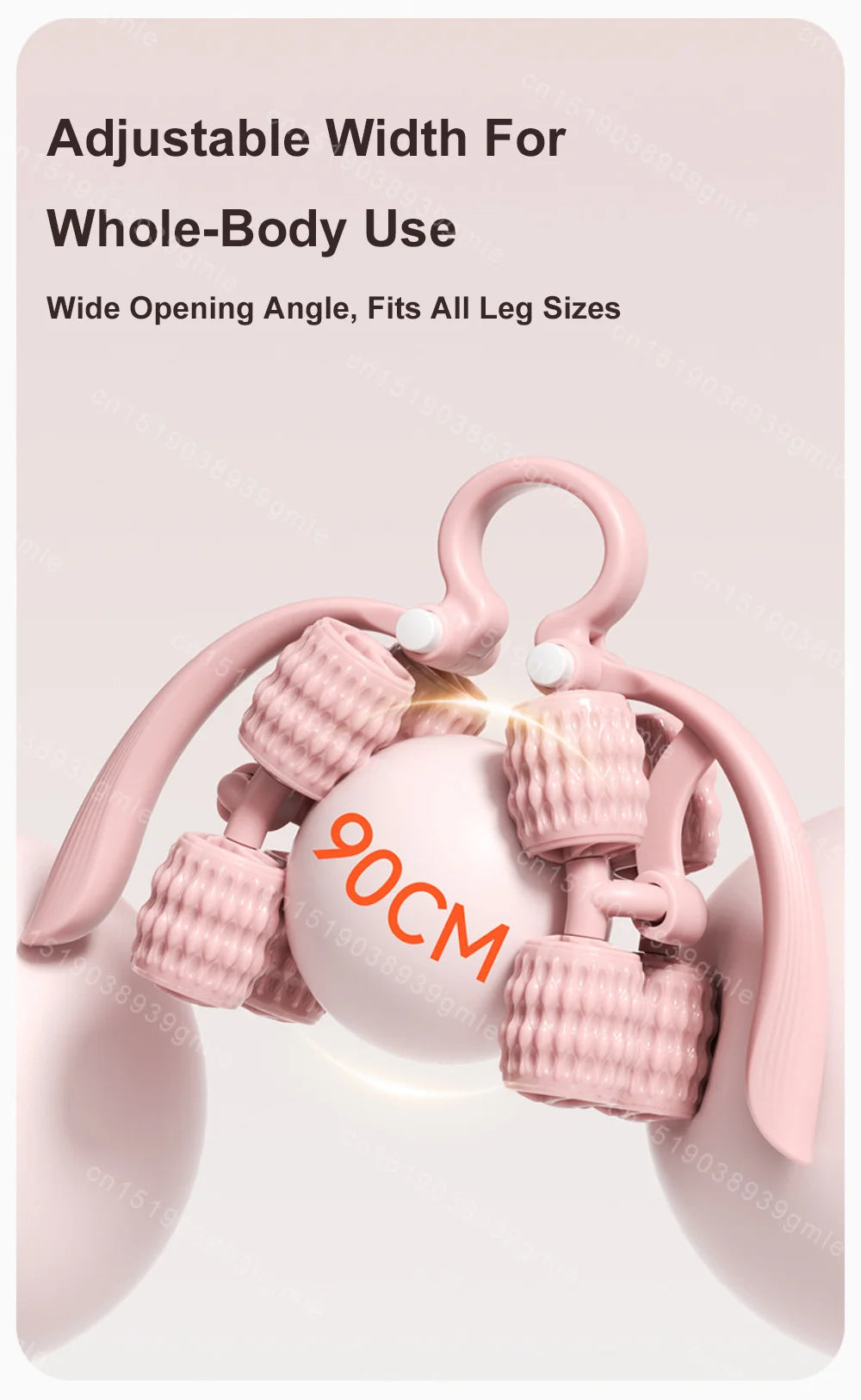 8-Wheel Full-Coverage Leg & Thigh Massage Roller — Anti-Cellulite Calf, Arm & Waist Muscle Massager