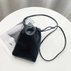 Women's Mini Drawstring Bucket Crossbody Bag - Candy Color Phone Shoulder Purse