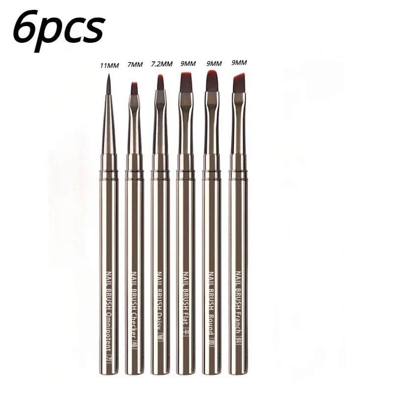 Nails Art Liner Brushes Elongated Lines Striping Drawing Painting  6/9/12/15/18/25mm Nail Design Pen Professional Manicure Tool