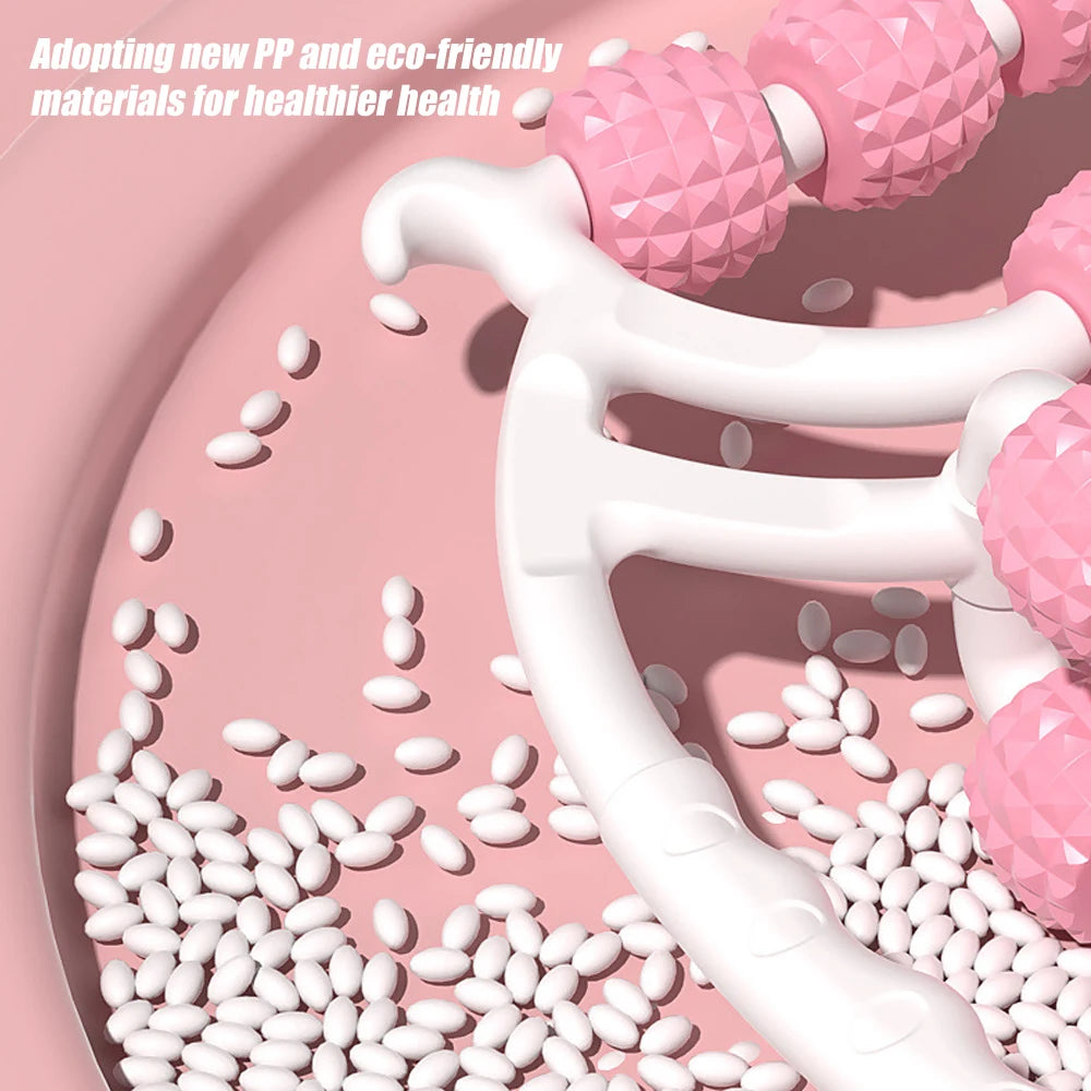 12-Wheel Manual Leg & Body Massage Roller – Full-Coverage Thigh, Calf & Arm Muscle Relief