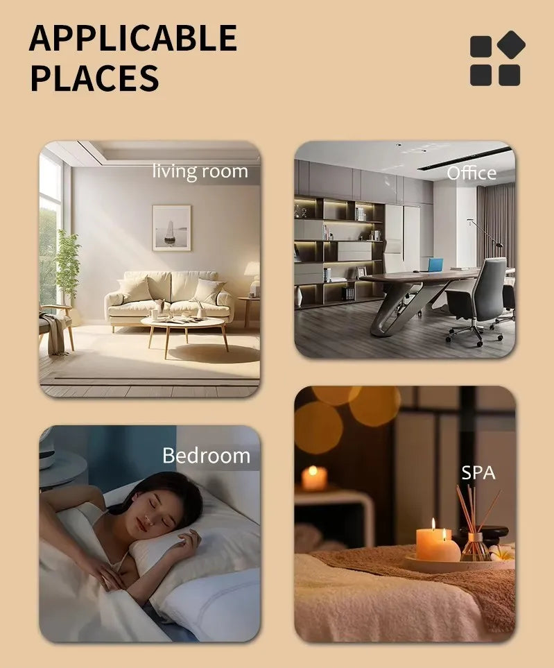 Bluetooth Smart Waterless Scent Diffuser for Home & Hotel Rooms - App-Controlled Fragrance Machine