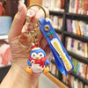 Santa and Reindeer Resin Christmas Keychain - Cute Cartoon Pendant Key Ring Charm for Backpack Purse Ornament
