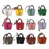 Mini Leather Basket Bag Keychain - Cute Round Pendant Handbag for Bluetooth Earbuds & Small Items