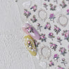 Gold Snowflake & Snowman 3D Self-Adhesive Christmas Nail Stickers with Rhinestones, 10.3 x 8 cm (4.06 x 3.15 in) Sheet