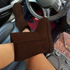 Women's Mid-Calf Corduroy Snow Boots — Plush-Lined Slip-On Non-Slip Winter Boots