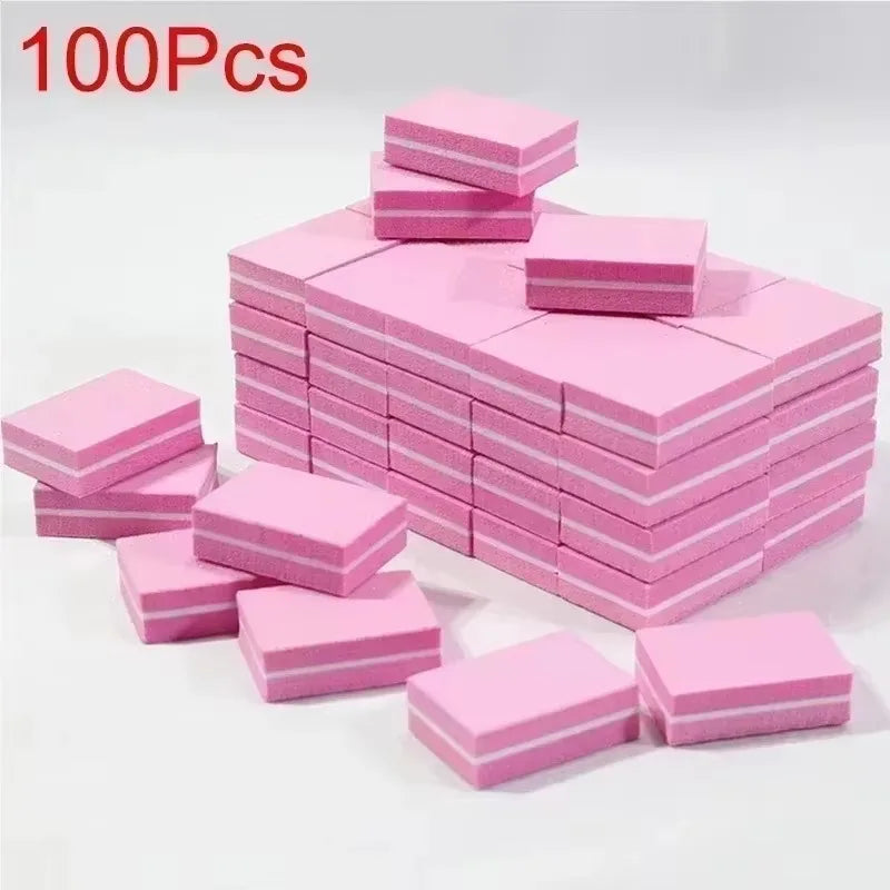 Mini Nail Buffing & Sanding Blocks - 10-100 Pc Pack Nail Buffer Files for Manicure, Pedicure & Nail Art