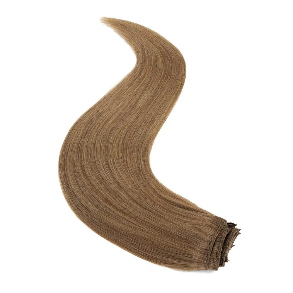 Seamless Clip-In Human Hair Extensions 8-Piece 120g Brazilian Remy Straight 16-26 in (41-66 cm)
