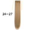 Wrap-Around Clip-In Ponytail Hair Extension 22-34 in (56-86 cm) Long Straight Heat-Resistant Synthetic Blonde Brown