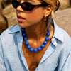 Bohemian Round Beaded Pendant Necklace for Women — Adjustable Colorful Geometric Party Jewelry Gift
