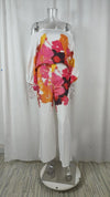 VEITCHE Women's Off-Shoulder Print 2-Piece Set — Long Sleeve Blouse & High-Waist Wide-Leg Pants