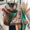 Luxury Two-Sided Print Pashmina Scarf 185 x 65 cm (73 x 26 in) – Soft Warm Windproof Shawl Blanket for Women