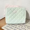 Large Capacity Women's Cosmetic Bag - Plaid Zipper Travel Makeup Clutch, Multiple Sizes (Up to 24 x 18 x 7.5 cm | 9.4 x 7.1 x 3.0 in)