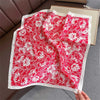 Polyester Satin-Look Square Scarf 70 x 70 cm (27.6 x 27.6 in), Cat Print Headscarf, Neck Wrap, Bandana for Women