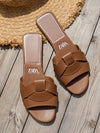 Women's Braided Flat Sandals - Comfortable Open Toe Soft Sole Flip Flops for Beach & Casual Wear