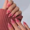 24-Pack Glossy Pink Medium Square Press-On Nails Full-Cover False Nails for Women