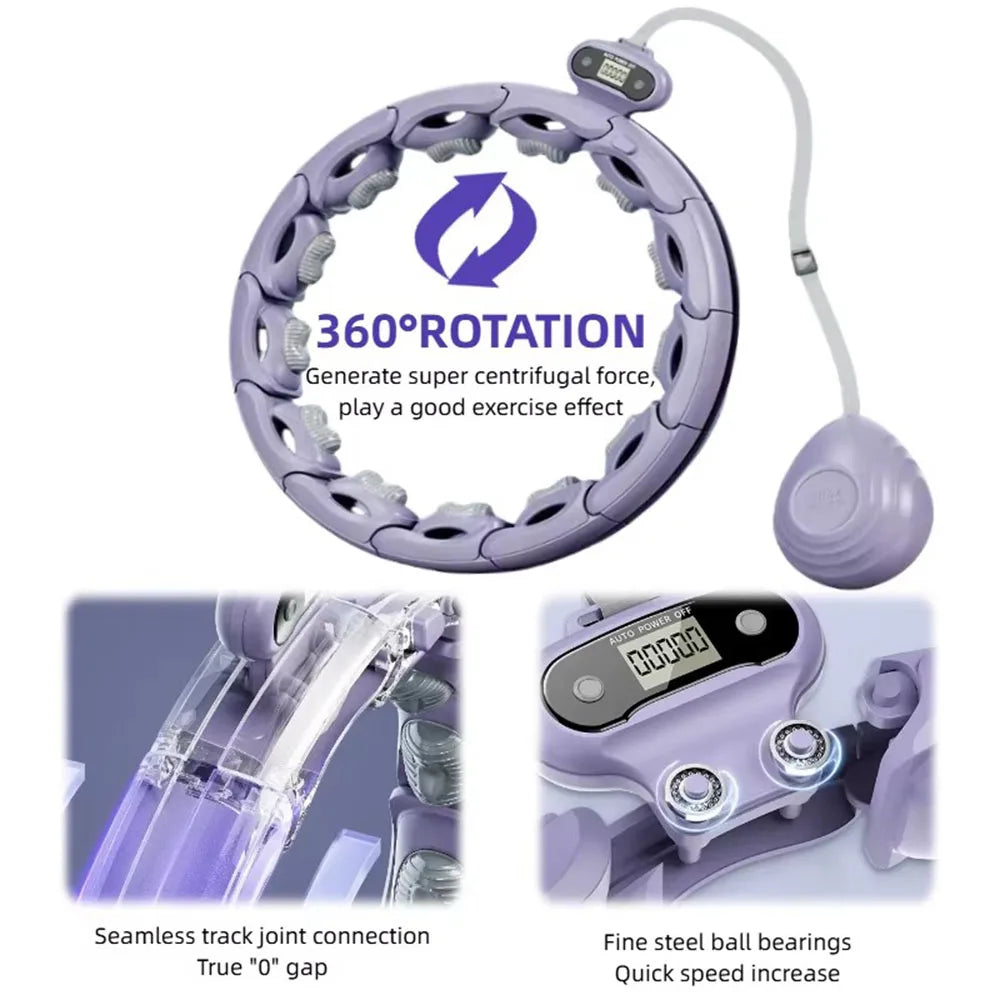 Smart Detachable Hula Hoop with Digital Counter — Waist Shaping Exercise Hoop for Slimming & Ab Toning
