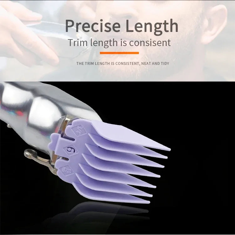 10-Pack Black Hair Clipper Guide Combs – Universal Trimmer Attachments for Barber & Home Salon