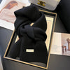 Women's 100% Wool Knitted Scarf - Thick Soft Pashmina Shawl Solid Winter Wrap 7.9 x 63 in (20 x 160 cm)